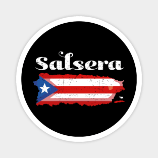 salsera - puerto rican flag - white design Magnet